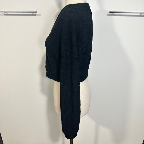 Walter Baker Size XS Black Melinda V-Neck Button Down Top Neutral Monochrome - Picture 5 of 12